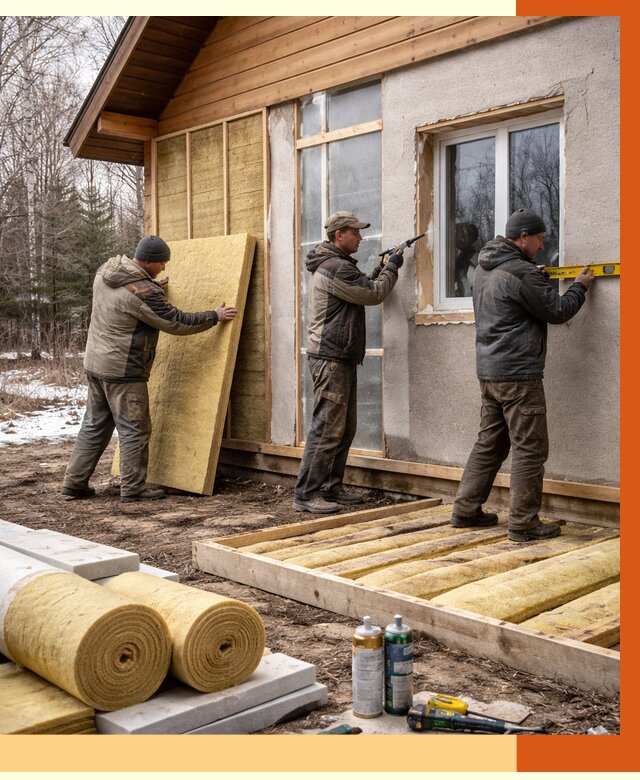 Утепление дачного дома в Магнитогорске от 4914 руб/м2 — недорого | ТепломастерМгн