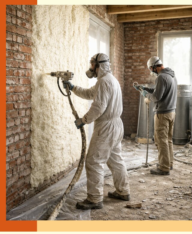 Утепление кирпичного дома пенополиуретаном в Магнитогорске
